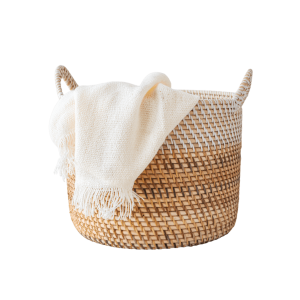 Rattan clothes basket